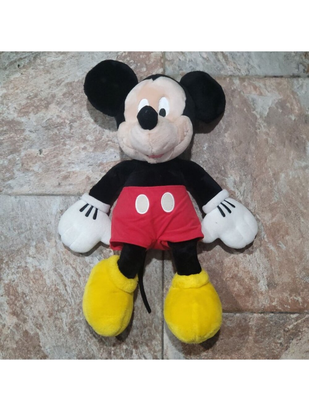 Disney Store Mickey Mouse Plush Red Shorts Yellow Shoes White Gloves 15 Inch